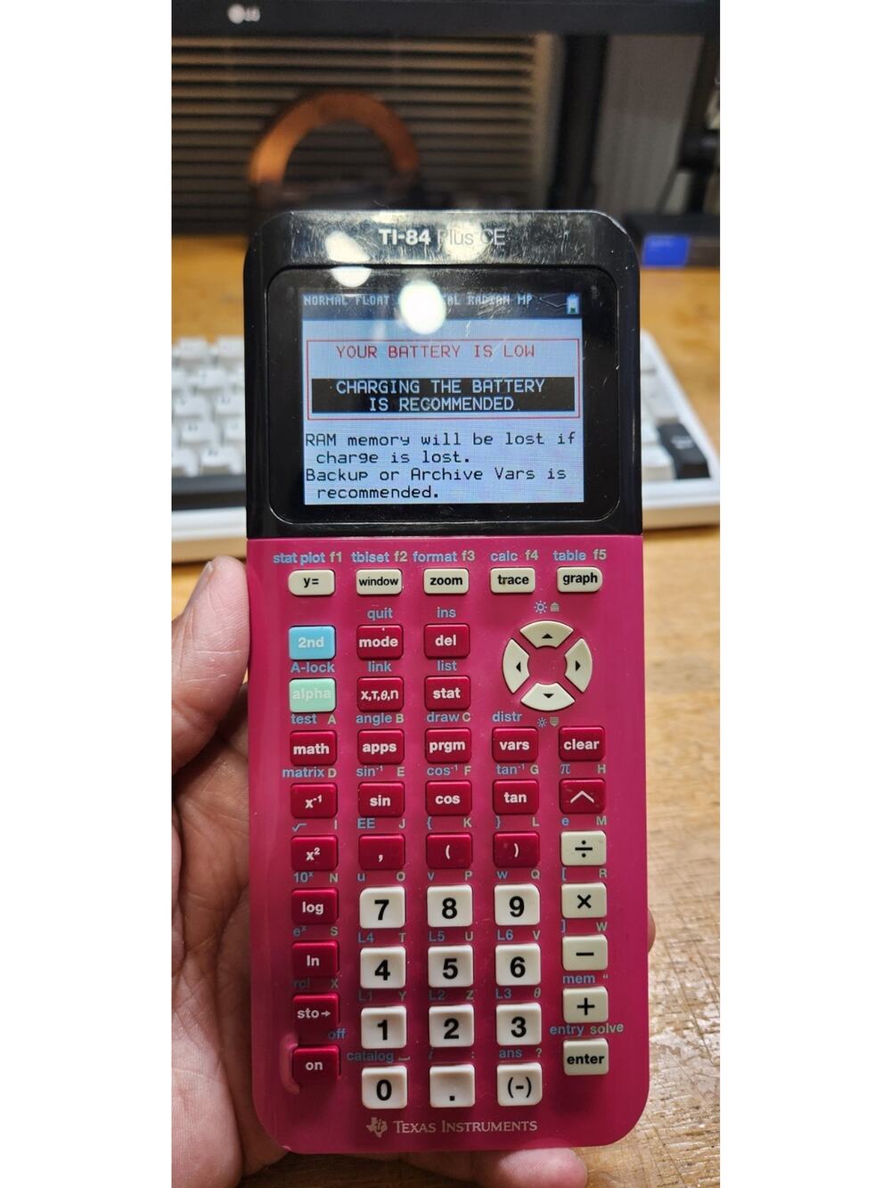 Texas Instruments TI-84 Plus CE Graphing Calculator Pink Works No Cover, Charger